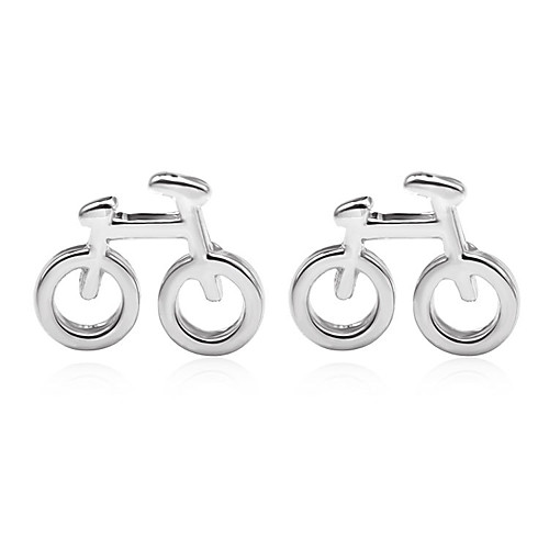 

Women's Stud Earrings Classic Stylish Bike Ladies Simple Unique Design Earrings Jewelry Silver For Daily School 1 Pair