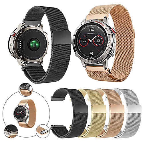 

Ремешок для часов для Fenix Chronos Garmin Миланский ремешок Металл / Нержавеющая сталь Повязка на запястье