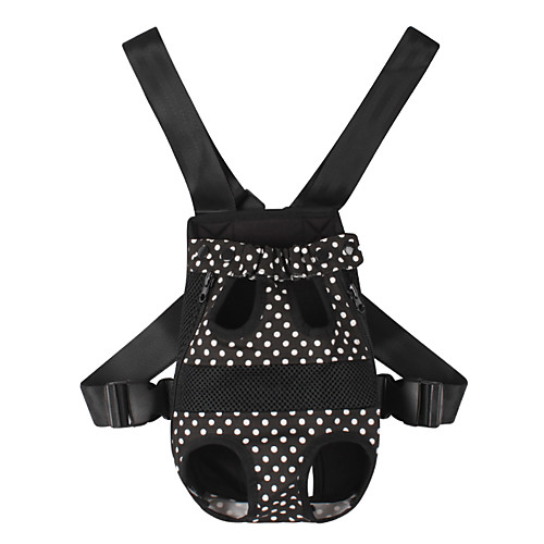 

Dog Cat Carrier Bag & Travel Backpack Portable Casual / Daily Polka Dot Fabric Black Red