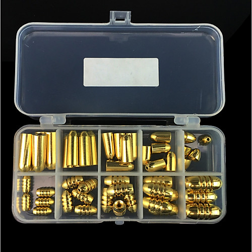 

50 pcs Fishing Tackle Box Fishing Sinker & Weight Copper Jigging Sea Fishing Bait Casting / Ice Fishing / Spinning / Freshwater Fishing / Carp Fishing / Bass Fishing