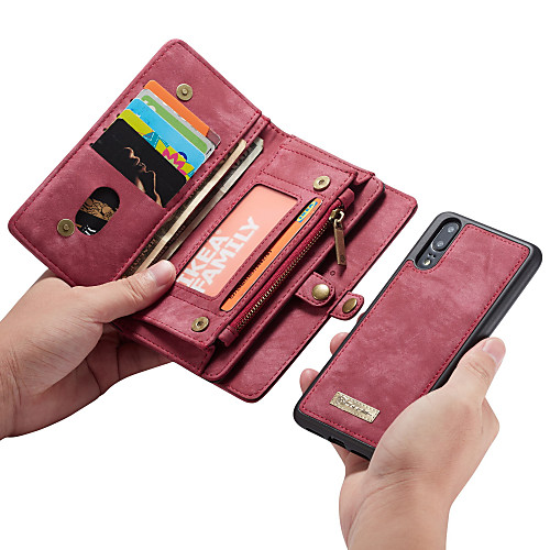 

CaseMe Case For Huawei P20 Pro / P20 lite Wallet / Card Holder / Flip Full Body Cases Solid Colored Hard PU Leather for Huawei P20 / Huawei P20 Pro / Huawei P20 lite