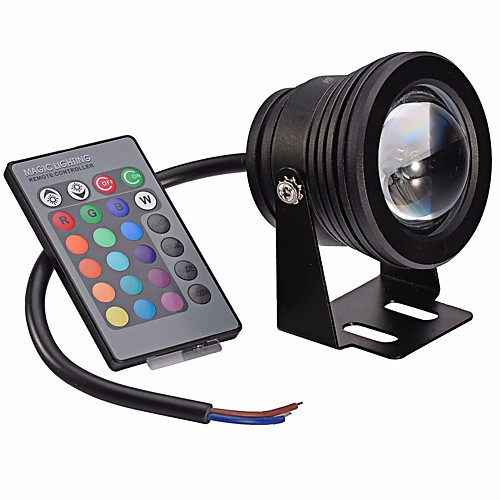 

YWXLIGHT 1pc 10 W Submersible Lights Underwater Lights Waterproof Remote Controlled RGB 12 V Swimming pool Suitable for Vases & Aquariums 1 LED Beads