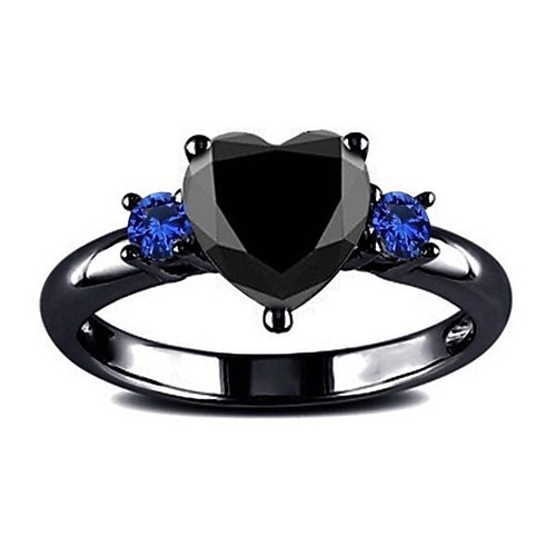 

Ring Onyx Classic Black Resin Copper Rhinestone Heart Ladies Stylish Romantic 1pc 6 7 8 9 10 / Women's / Cubic Zirconia / Engagement Ring