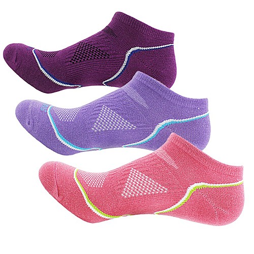 

Women's Athletic Sports Socks Hiking Socks Running Socks Cycling Socks 3 Pairs Low Ankle Socks Summer Winter Outdoor Lightweight Stretchy Fashion Cotton Purple Dark Purple Fuchsia for Outdoor