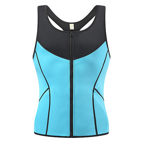 

Sweat Vest Waist Trainer Vest Neoprene Tank Top Sports Neoprene Exercise & Fitness Gym Workout Workout Zipper Stretchy Weight Loss Tummy Fat Burner Hot Sweat For Men Abdomen