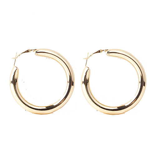 

Women's Hoop Earrings Classic Machete Circle Ladies Simple Fashion European Earrings Jewelry Silver / Gold For Street Daily 1 Pair