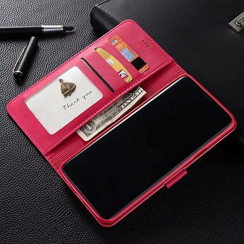 

Case For Samsung Galaxy S9 Plus / S9 Wallet / Card Holder / Shockproof Full Body Cases Solid Colored Hard PU Leather for S9 / S9 Plus / S8 Plus