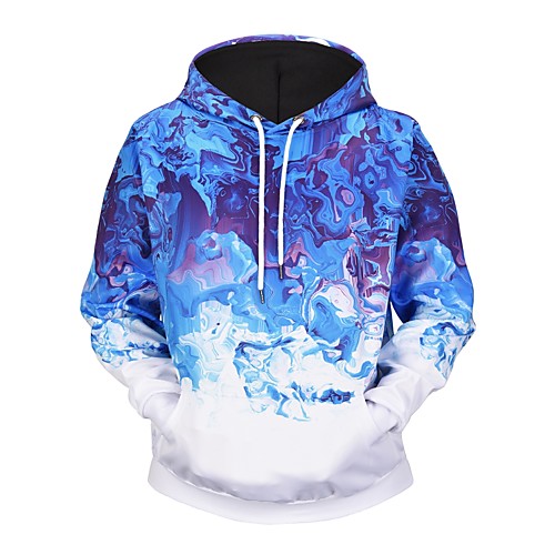 

Men's Hoodie Solid Colored 3D Print Hooded Daily Sports Active Basic Hoodies Sweatshirts Long Sleeve Red Lavender Light Blue / Winter