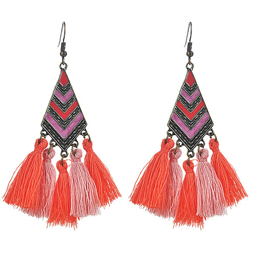 

Women's Drop Earrings Vintage Style Tassel Spike Ladies Tassel Ethnic Earrings Jewelry Dark Blue / Coffee / Light Blue For Party / Evening Festival 1 Pair