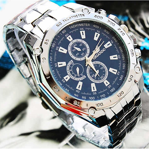 

Men's Couple's Sport Watch Wrist Watch Quartz Silver / Gold 30 m Casual Watch Large Dial Analog Casual Fashion - White / Blue Gold / White Black / Silver