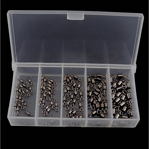 

251 pcs Fishing Tackle Box Fishing Snaps & Swivels Metal Alloy Easy to Use Jigging Freshwater Fishing Carp Fishing Lure Fishing Fishing Apparel & Accessories