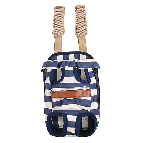 

Dog Cat Carrier Bag & Travel Backpack Portable Casual / Daily Stripes Fabric Red Blue