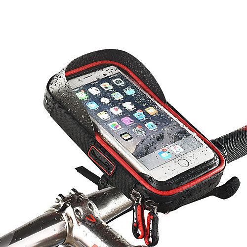 

Wheel up Cell Phone Bag Bike Handlebar Bag Touch Screen Waterproof Headset Hole Bike Bag TPU Sponge Nylon Bicycle Bag Cycle Bag iPhone X / iPhone XR / iPhone XS Mountain Bike MTB Road Cycling