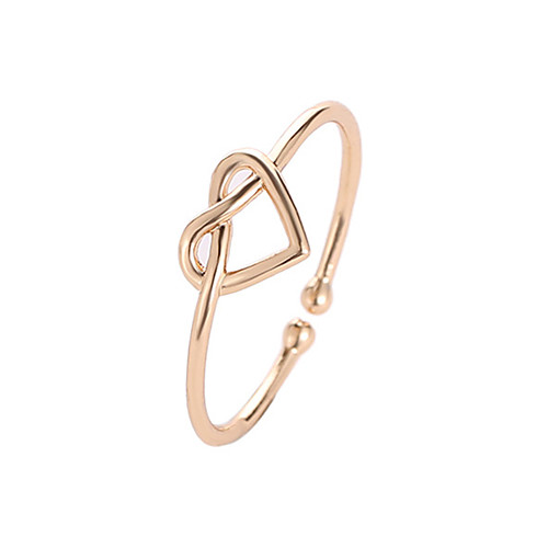

Women Band Ring Braided Silver Gold Black Alloy Heart Ladies Simple Korean 1pc Adjustable / Women's / Tail Ring