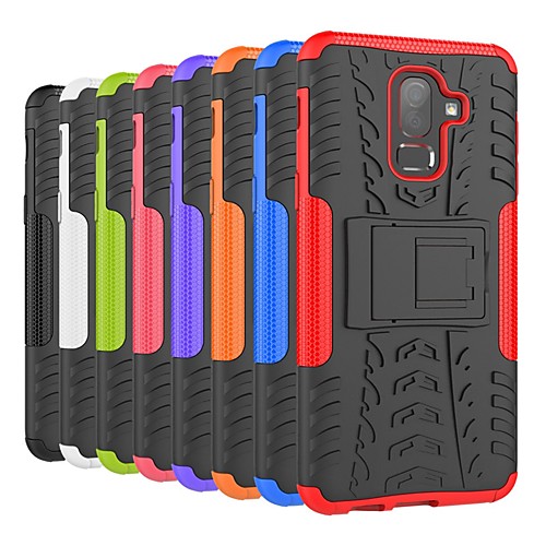 

Case For Samsung Galaxy J8 (2018) / J7 (2018) / J6 (2018) Shockproof / with Stand Back Cover Tile / Armor Hard PC