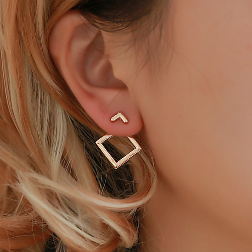 

Women's Stud Earrings Jacket Earrings Hollow Creative Ladies Simple Elegant Korean everyday Cute Earrings Jewelry Silver / Gold For Street Gift Daily 1 Pair