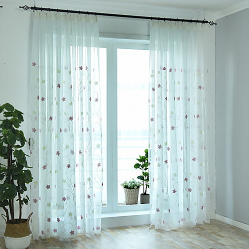 

Modern Sheer Curtains Shades Two Panels Sheer