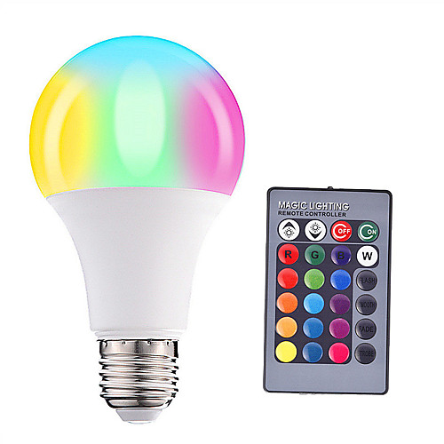 

1pc 5 W LED Smart Bulbs 200-500 lm E26 / E27 A60(A19) 3 LED Beads SMD 5050 Dimmable Remote-Controlled Decorative RGBW 85-265 V / 1 pc / RoHS