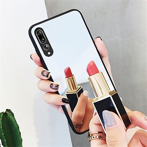 

Case For Huawei Huawei P20 / Huawei P20 Pro / Huawei P20 lite Mirror Back Cover Solid Colored Hard Tempered Glass