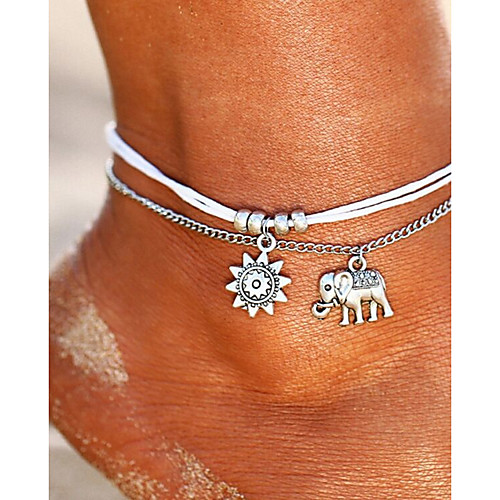

Women's Barefoot Sandals Ankle Bracelet Single Strand Romantic Anklet Jewelry Silver For Street Going out