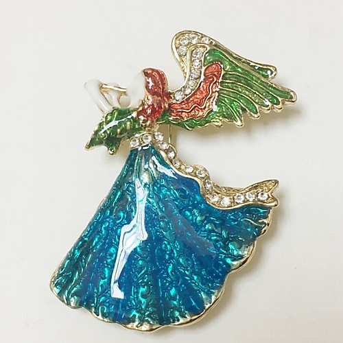 

Women's Brooches 3D Angel Ladies Artistic Simple Brooch Jewelry Gold For Festival