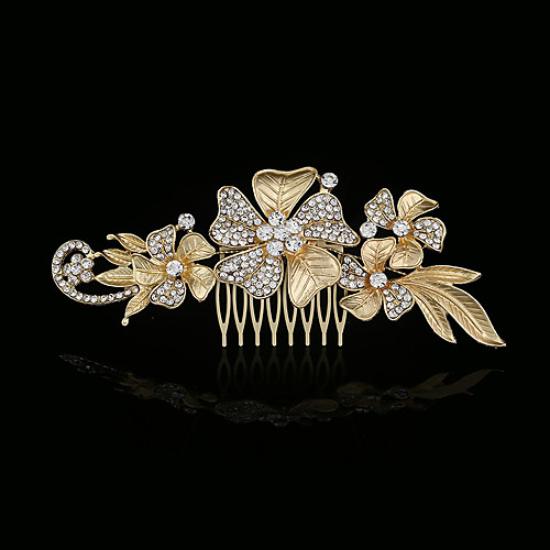 

Alloy Hair Combs with Rhinestone 1 Piece Wedding / Party / Evening Headpiece