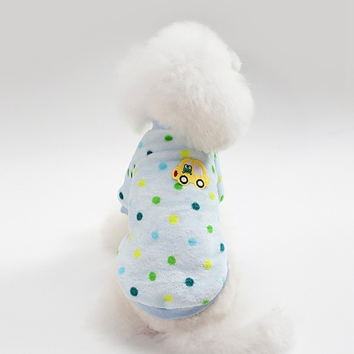 

Dog Pajamas Puppy Clothes Spots & Checks Stripes Character Sweet Style Casual / Daily Winter Dog Clothes Puppy Clothes Dog Outfits Yellow Red Fuchsia Costume for Girl and Boy Dog 100% Coral Fleece S