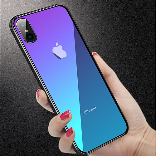 

Кейс для Назначение Apple iPhone XR / iPhone XS Max Защита от удара / Полупрозрачный Кейс на заднюю панель Однотонный Твердый Закаленное стекло для iPhone XS / iPhone XR / iPhone XS Max