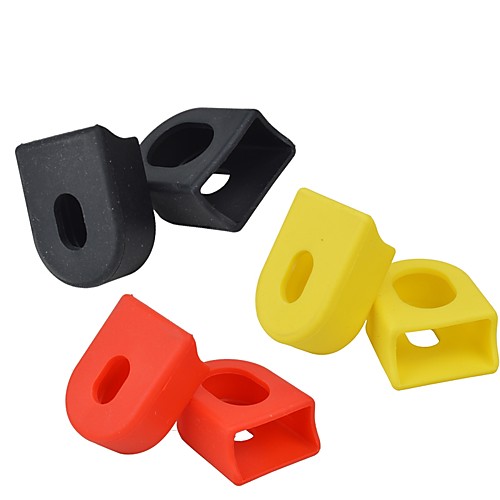 

mi.xim Bike Crank Protector Safety Sports For Road Bike Mountain Bike MTB Cycling Bicycle Rubber Gold Black Red