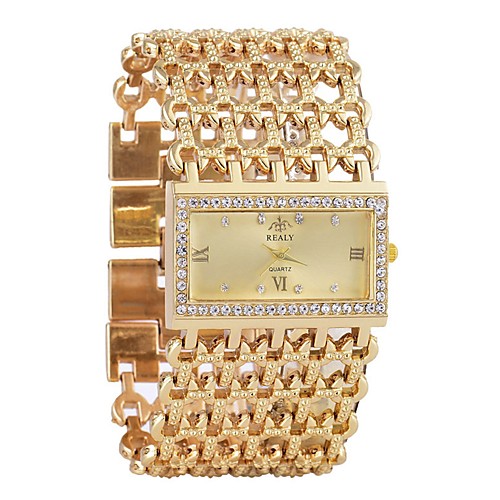 

Women's Bracelet Watch Diamond Watch Analog Quartz Ladies Calendar / date / day Chronograph Hollow Engraving / One Year