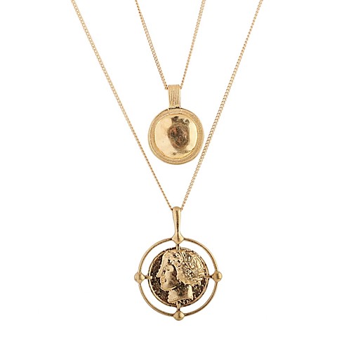 

Women's Layered Necklace Layered Ladies Simple Alloy Gold 40 cm Necklace Jewelry 1pc For Daily