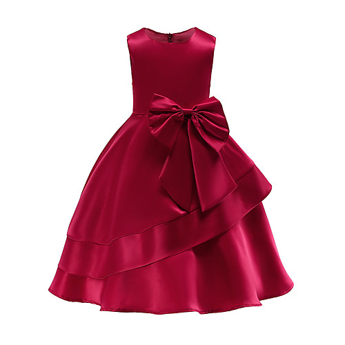 

Ball Gown Knee Length Flower Girl Dresses Party Tulle Sleeveless Jewel Neck with Bow(s)