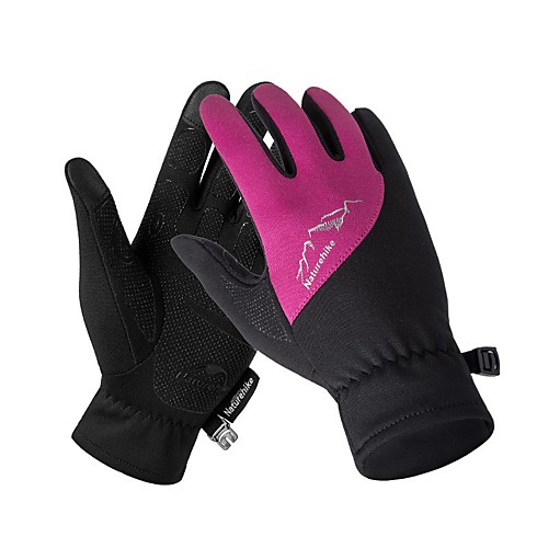 

Winter Bike Gloves / Cycling Gloves Mountain Bike MTB Anti-Slip Touch Screen Thermal Warm Windproof Full Finger Gloves Touch Screen Gloves Sports Gloves Fleece Terry Cloth Silicone Gel Black Fuchsia