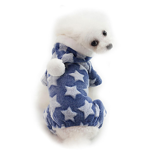 

Dog Hoodie Puppy Clothes Solid Colored Cartoon Stars Sweet Style Keep Warm Winter Dog Clothes Puppy Clothes Dog Outfits Warm Blue Pink Dark Blue Costume for Girl and Boy Dog Cotton S M L XL XXL
