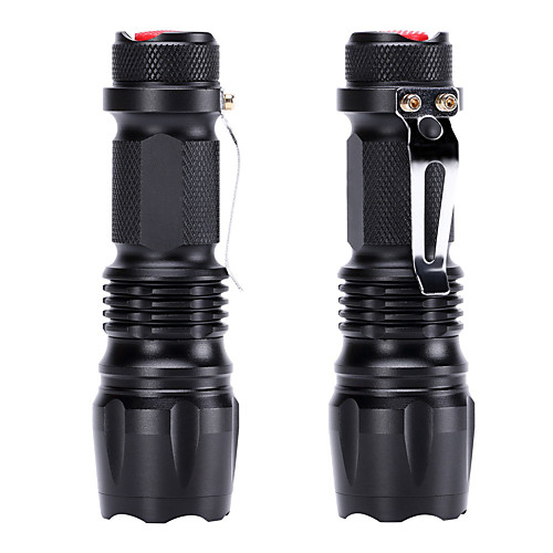 

U'King LED Flashlights / Torch 600 lm LED Emitters 3 Mode Zoomable Portable Everyday Use Black / Aluminum Alloy