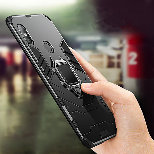

Phone Case For Xiaomi Back Cover Xiaomi Mi Max 3 Xiaomi Mi 8 Xiaomi Mi 8 SE Xiaomi Mi 6X(Mi A2) Xiaomi Mi 5X Shockproof Ring Holder Solid Color Hard PC