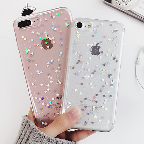 

чехол для яблока iphone xr xs xs max ударопрочный / полупрозрачный задняя крышка сердце / мультфильм мягкое тпу для iphone x 8 8 plus 7 7plus 6s 6s plus se 5 5s