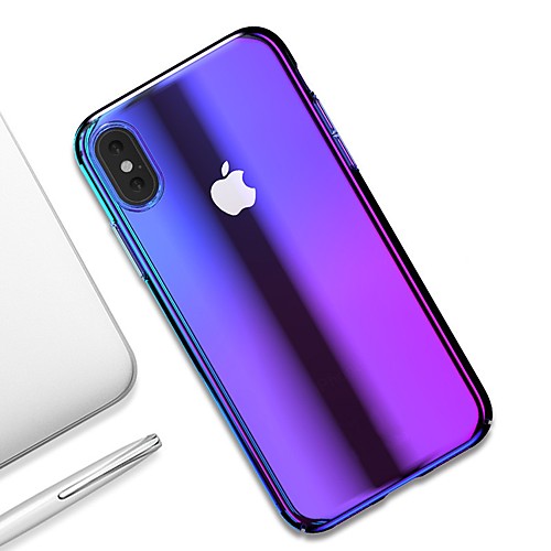 

Phone Case For Apple Back Cover iPhone XR iPhone XS iPhone XS Max iPhone X iPhone 8 Plus iPhone 8 iPhone 7 Plus iPhone 7 iPhone 6s Plus iPhone 6s Ultra-thin Transparent Color Gradient Hard PC