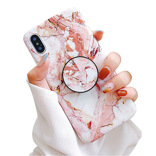 

Phone Case For Apple Back Cover iPhone 11 Pro Max SE 2020 X XR XS Max 8 7 6 with Stand IMD Frosted Marble Soft TPU