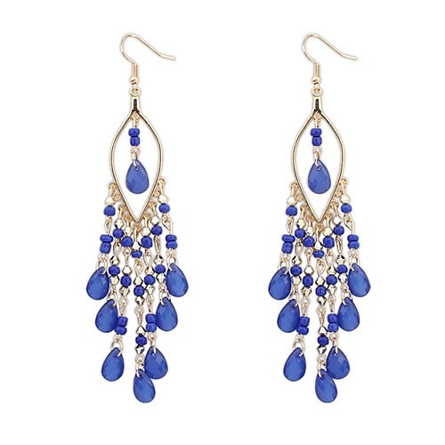 

Women's Drop Earrings Drop Ladies Stylish Resin Earrings Jewelry Rainbow / Pink / Royal Blue For Daily 1 Pair