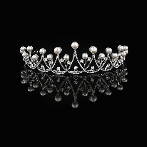 

Alloy Tiaras with Rhinestone / Pearl 1 Piece Wedding Headpiece