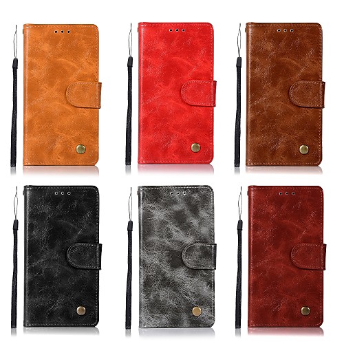 

Case For Huawei Huawei Nova 3i / Huawei Honor 10 / Honor 9 Card Holder / Flip / Frosted Full Body Cases Solid Colored Hard PU Leather