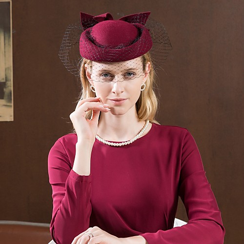 

100% Wool Kentucky Derby Hat / Hats with Bowknot 1pc Casual / Daily Wear Headpiece