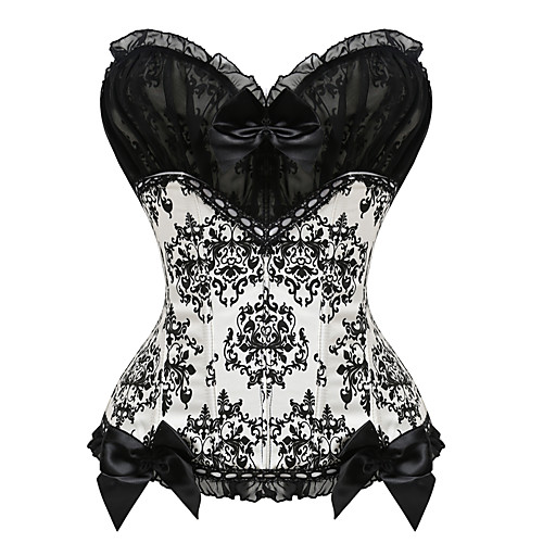 

Dobby Fabric Corset Wedding Personalized Bowknot