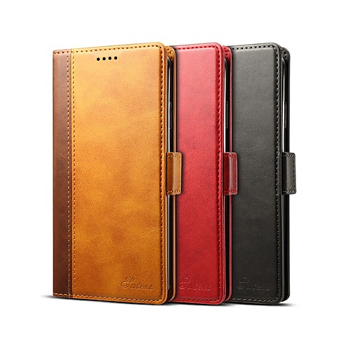 

Case For Apple iPhone XS / iPhone XR / iPhone XS Max Wallet / Card Holder / Shockproof Full Body Cases Solid Colored Hard PU Leather