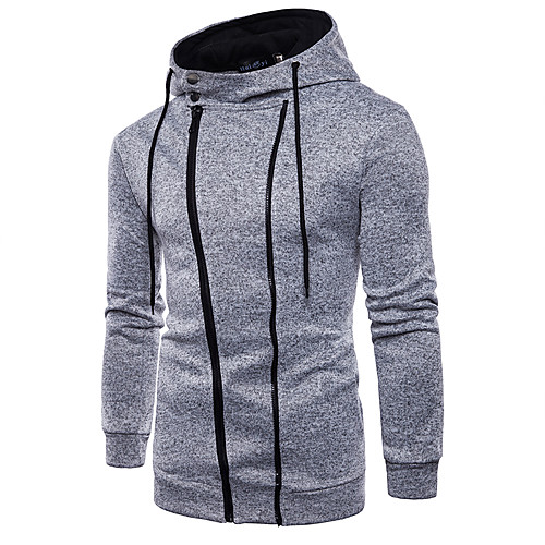 

Men's Hoodie Sweatshirt Solid Color Hooded Casual Hoodies Sweatshirts Long Sleeve Gray Black Navy Blue