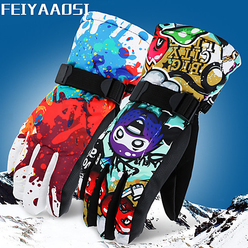 

Winter Gloves Sports Gloves Ski Gloves Men's Women's Snowsports Full Finger Gloves Winter Windproof Rain Waterproof Warm Flannel Nylon Skiing Snowsports Snowboarding