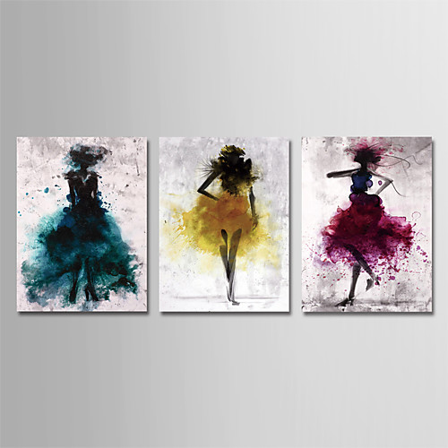 

3 Panel Wall Art Canvas Prints Painting Artwork Picture Abstract People Woman Home Decoration Décor Stretched Frame Ready to Hang