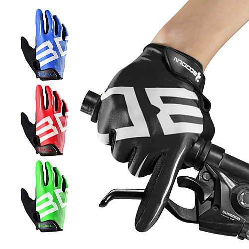 

BOODUN Bike Gloves / Cycling Gloves Mountain Bike Gloves Mountain Bike MTB Anti-Slip Padded Shockproof Protective Full Finger Gloves Sports Gloves Lycra Silicone Gel Black Red Blue for Adults'