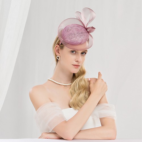 

100% Linen Kentucky Derby Hat / Headbands with Bowknot 1pc Special Occasion / Party / Evening Headpiece